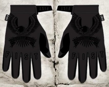 Murdered out Black reflective logo cool weather American Core gloves